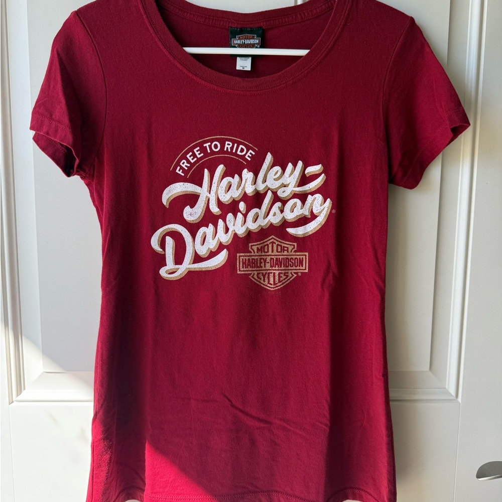 Harley-Davidson Women's Red Susquehanna Valley Harley Dealer Tee